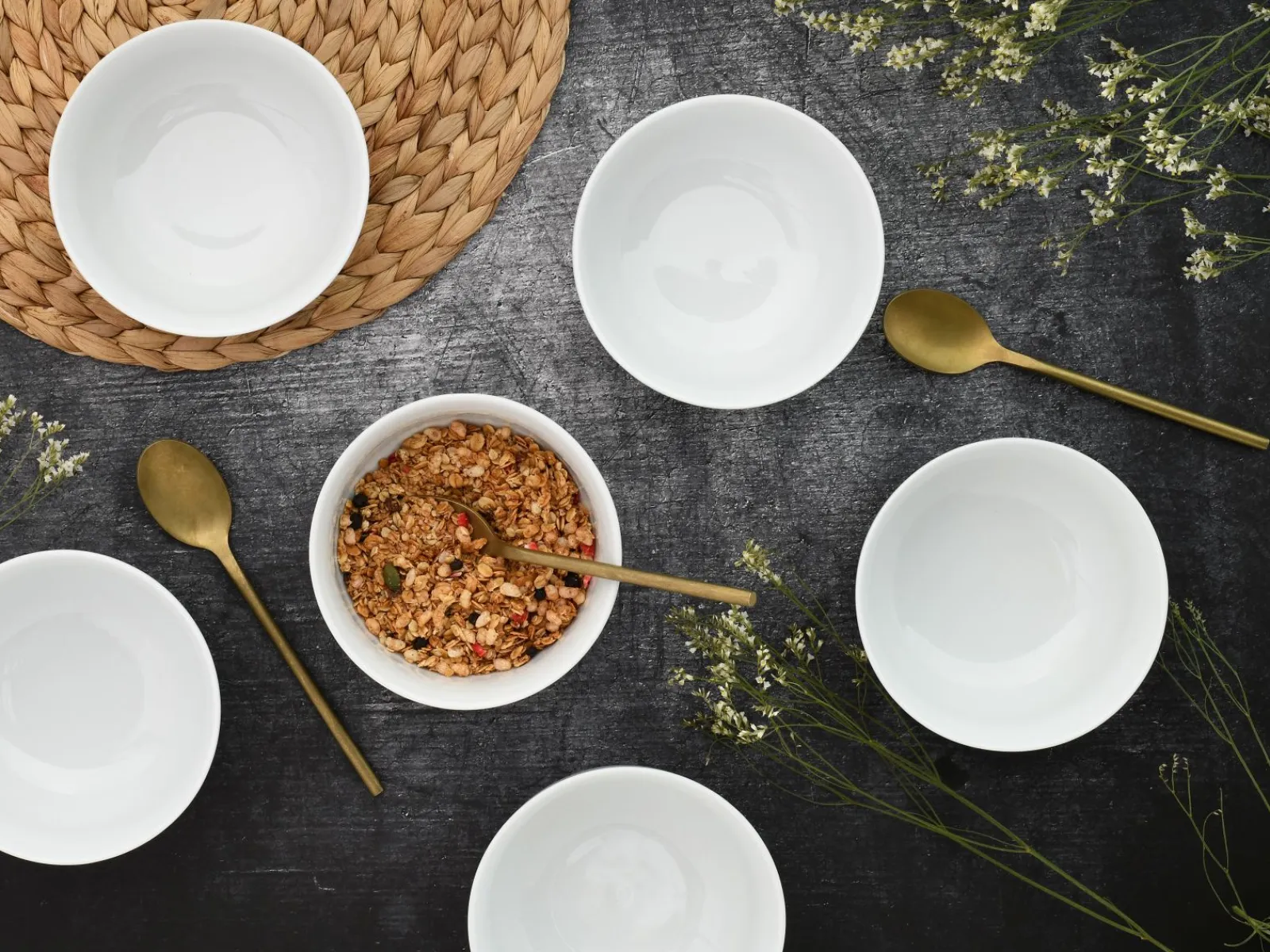 Creatable Geschirrset|Angi - Müslischale 6-tlg - Weiss