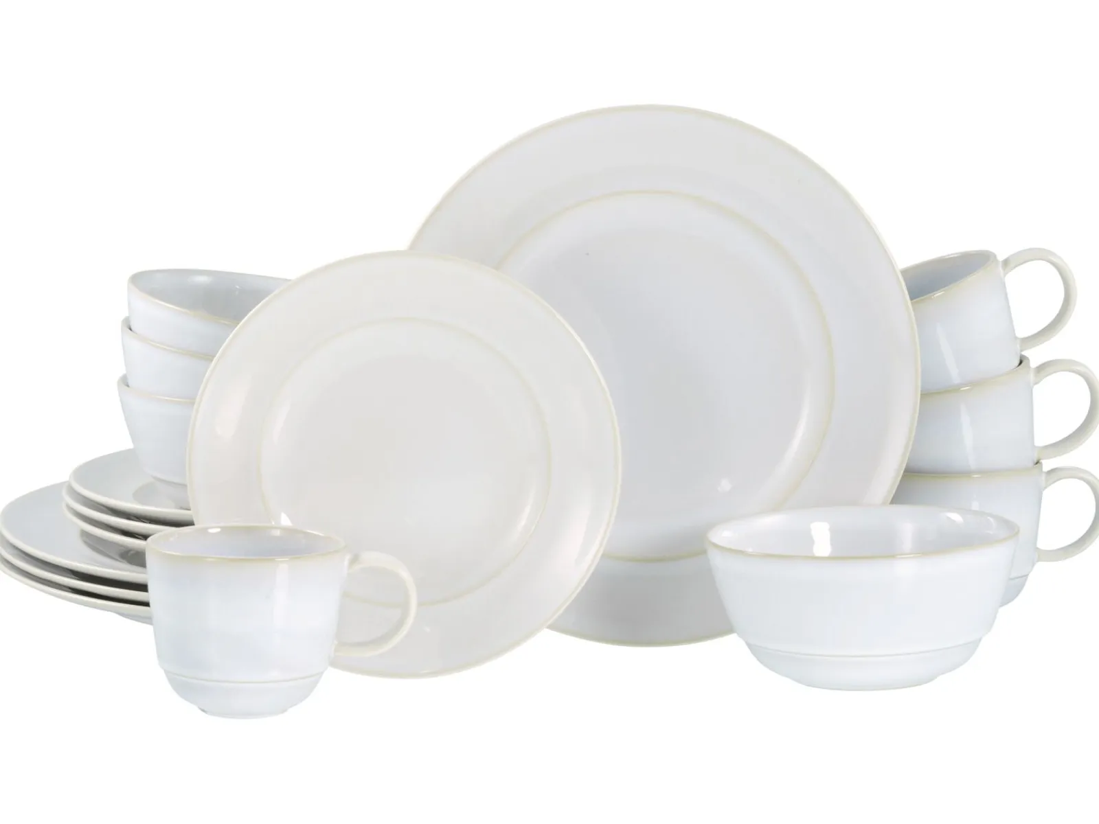 Creatable Geschirrset|Antique - Kombiservice 16-tlg - Offwhite