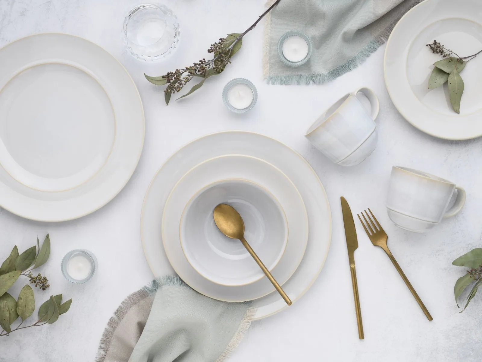 Creatable Geschirrset|Antique - Kombiservice 16-tlg - Offwhite