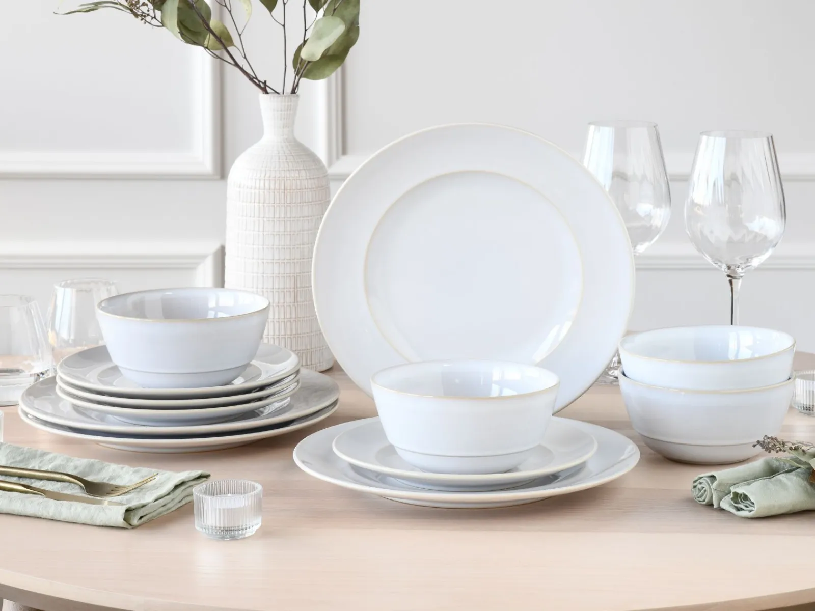 Creatable Geschirrset|Teller|Antique - Tellerset 12-tlg - Offwhite