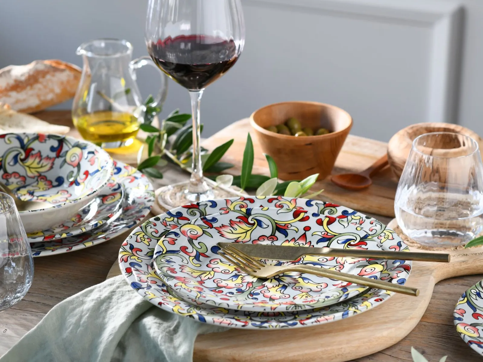 Creatable Geschirrset|Teller|Arabesque - Tellerset 18-tlg - Rot