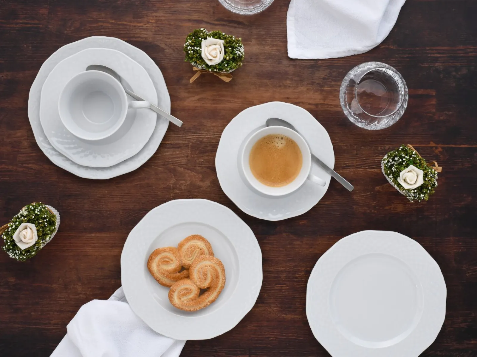 Creatable Geschirrset|Arianne - Kaffeeservice 18-tlg - Weiss