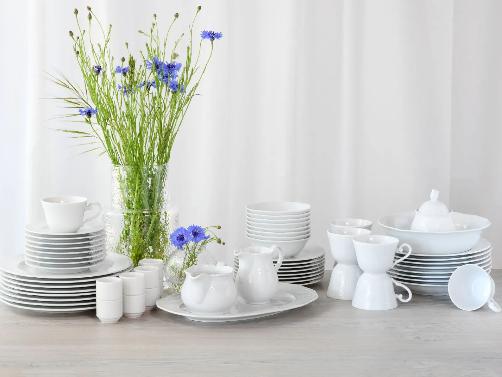 Creatable Geschirrset|Arianne - Kombiservice 61-tlg - Weiss