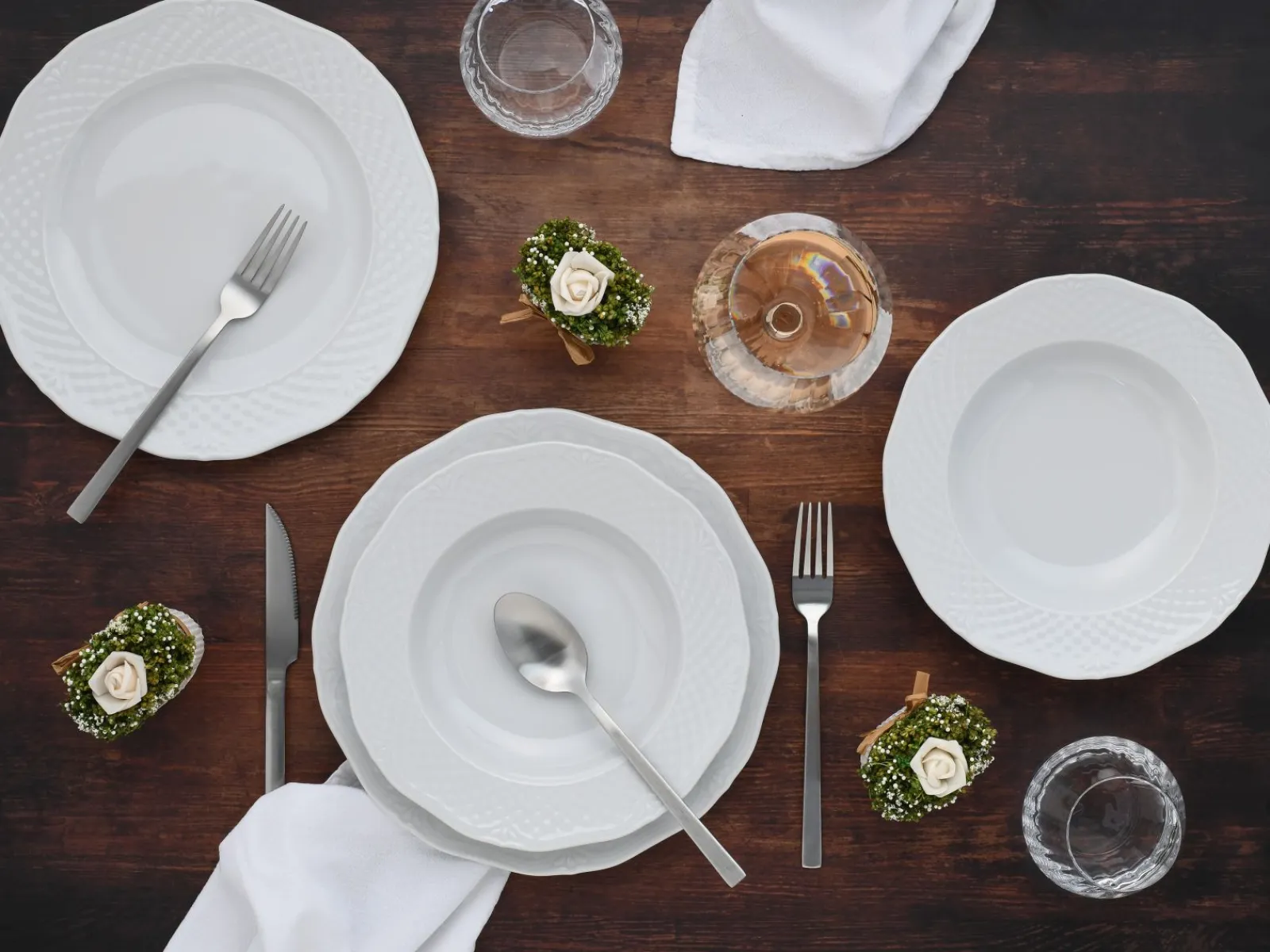 Creatable Geschirrset|Arianne - Tafelservice 12-tlg - Weiss