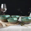 Creatable Bowls & Schüsseln|Geschirrset|Basalt Bio - Bowl 4-tlg - Salbei