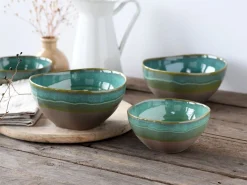 Creatable Bowls & Schüsseln|Geschirrset|Basalt Bio - Bowl 4-tlg - Salbei