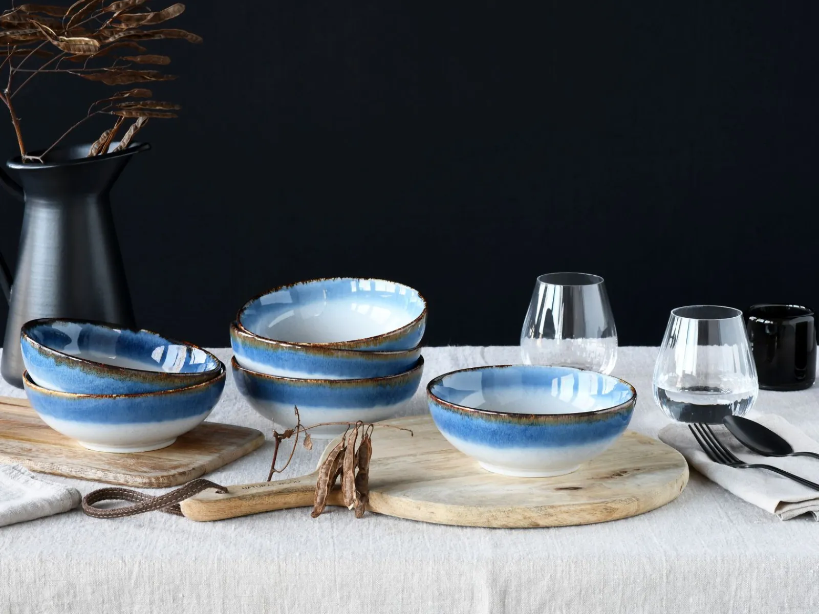 Creatable Geschirrset|Cascade - Smoothie Bowl 6-tlg - Blau
