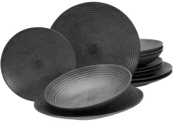 Creatable Geschirrset|Teller|Catania - Tellerset 12-tlg - Anthrazit