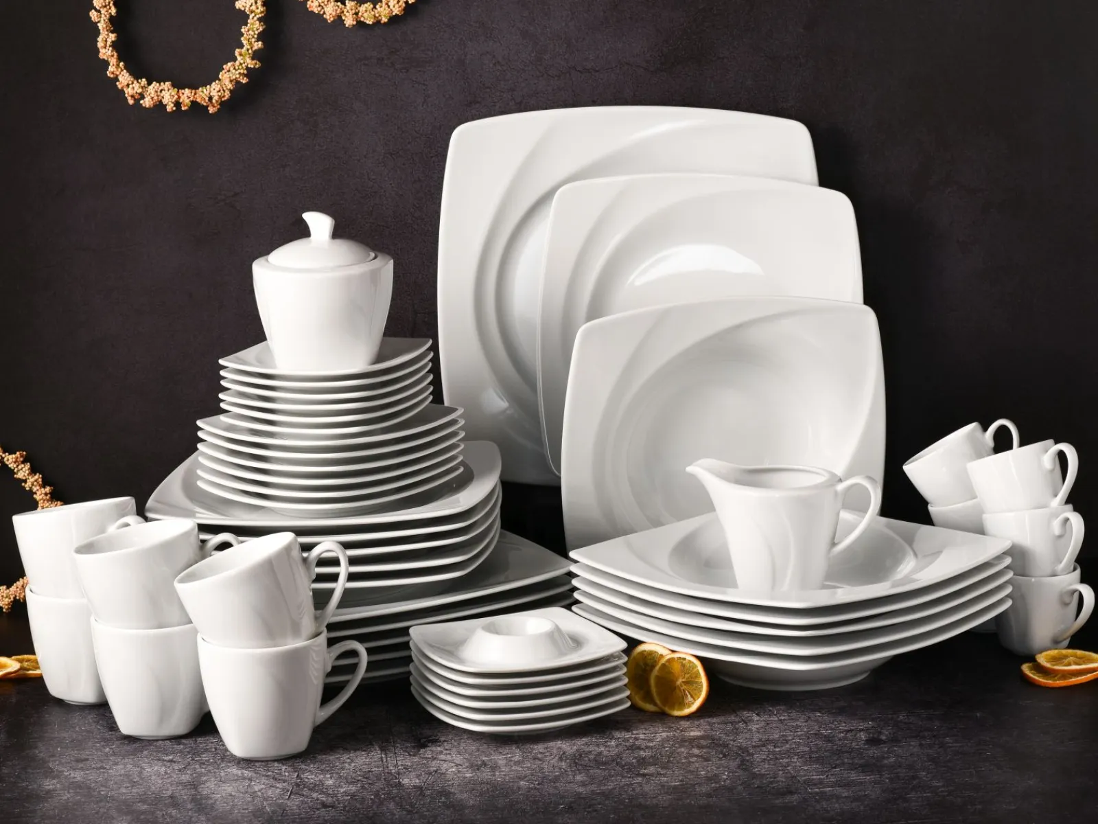Creatable Geschirrset|Celebration - Kombiservice 50-tlg - Weiss