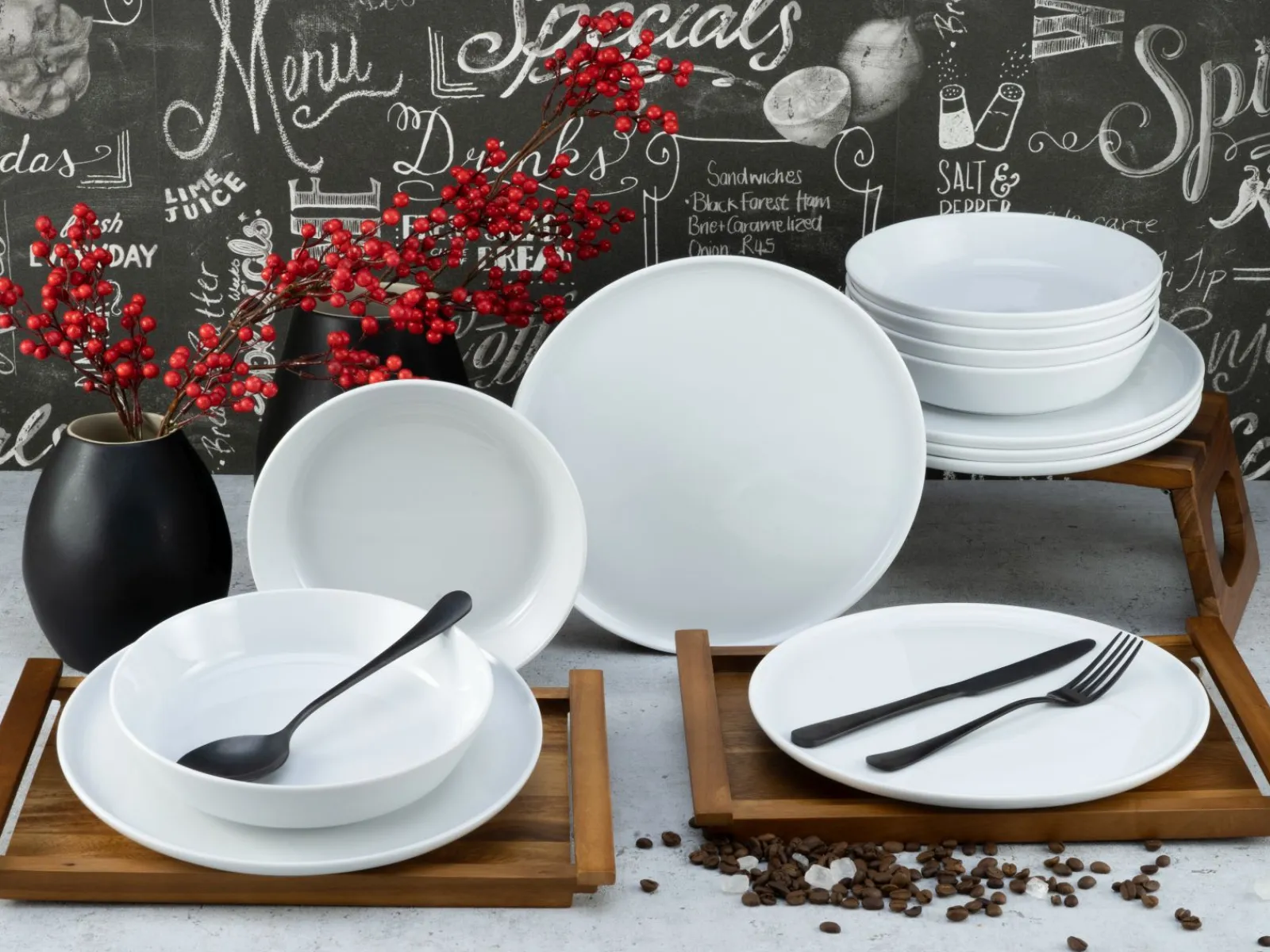 Creatable Geschirrset|Chef Collection - Tafelservice 12-tlg - Grau