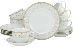 Creatable Geschirrset|Emilia - Kaffeeservice 18-tlg - Creme weiss