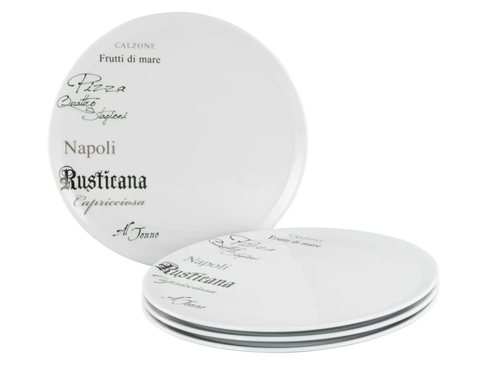 Creatable Pizza & Pasta|Geschirrset|Europa - Pizzateller 4-tlg - Weiss