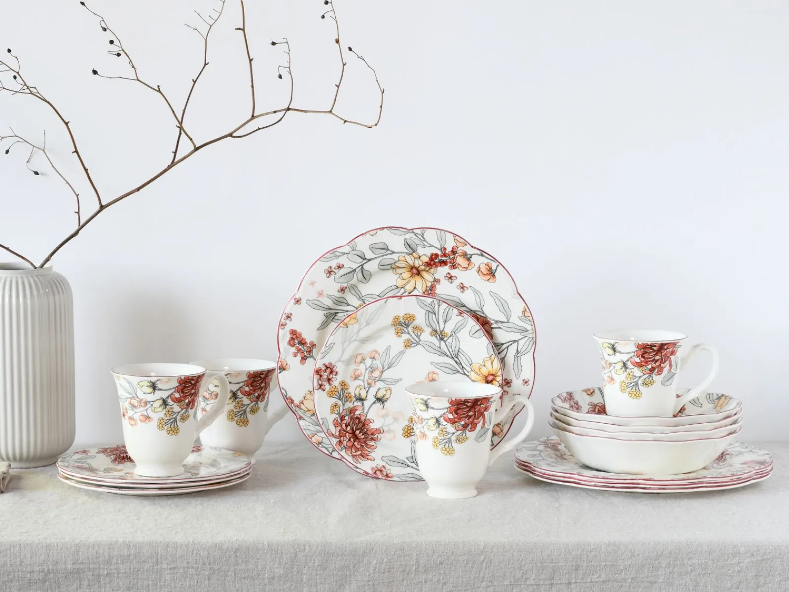 Creatable Geschirrset|Fiore - Kombiservice 16-tlg - bunt