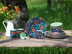 Creatable Geschirrset|Folklore - Kombiservice 16-tlg - Blau