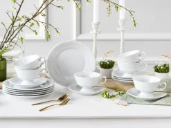 Creatable Geschirrset|Frederike - Kaffeeservice 18-tlg - Weiss