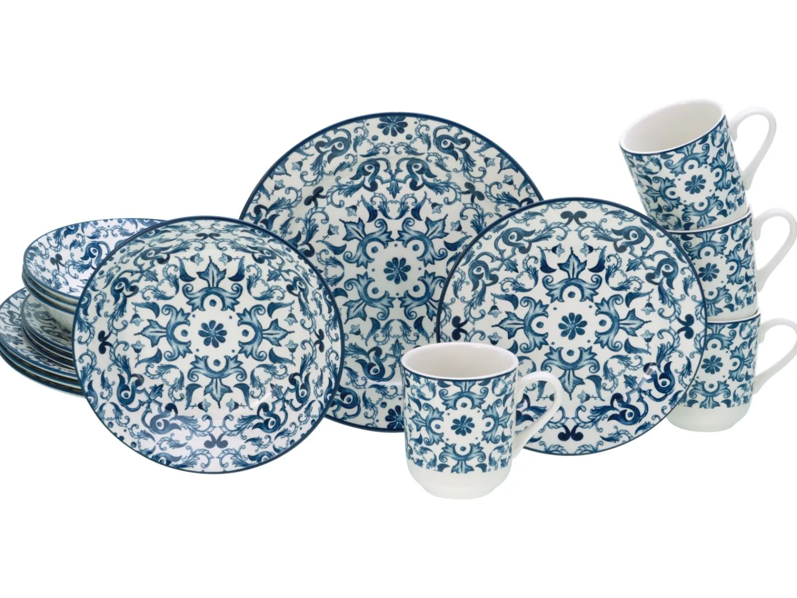 Creatable Geschirrset|Fresco - Kombiservice 16-tlg - Blue