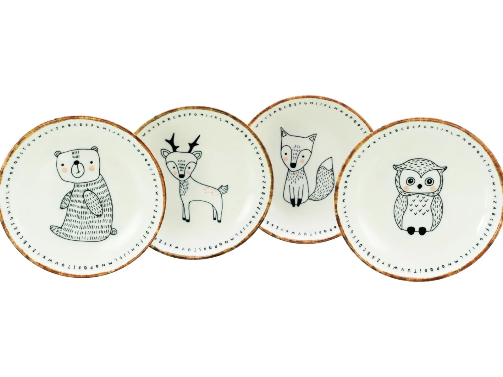 Creatable Geschirrset|Teller|Freunde des Waldes - Mehrzweckschale 4-tlg - Bunt
