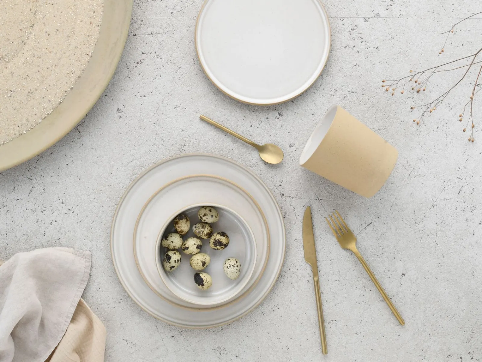 Creatable Geschirrset|Futuro - Kombiservice 16-tlg - Sand