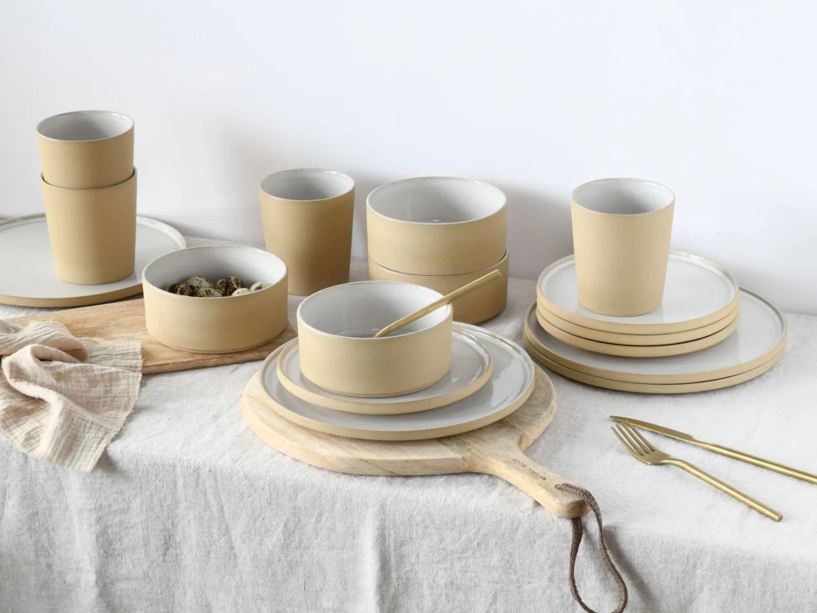 Creatable Geschirrset|Teller|Futuro - Speiseteller 4-tlg - Sand