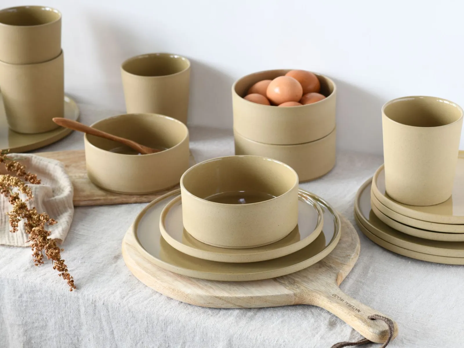 Creatable Geschirrset|Teller|Futuro - Speiseteller 4-tlg - Sand