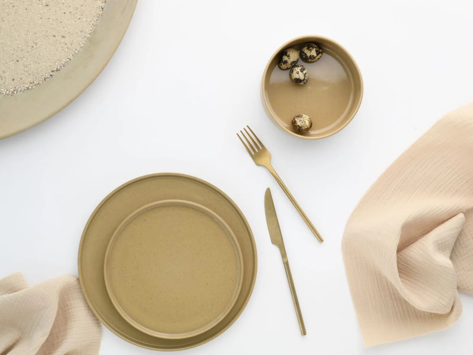 Creatable Geschirrset|Teller|Futuro - Speiseteller 4-tlg - Sand
