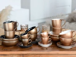 Creatable Becher & Tassen|Geschirrset|Golden Days - Kaffeebecher 6-tlg - Weiss