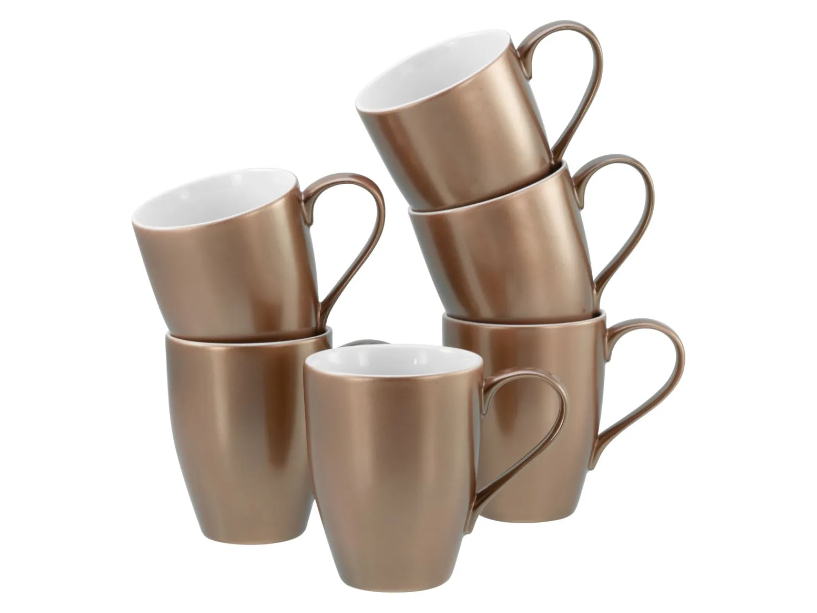 Creatable Becher & Tassen|Geschirrset|Golden Days - Kaffeebecher 6-tlg - Weiss
