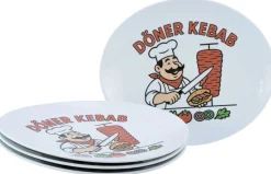 Creatable Geschirrset|Teller|Gourmet - Kebabteller 4-tlg - Weiss