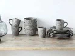 Creatable Geschirrset|Granit - Kombiservice 16-tlg - Grau
