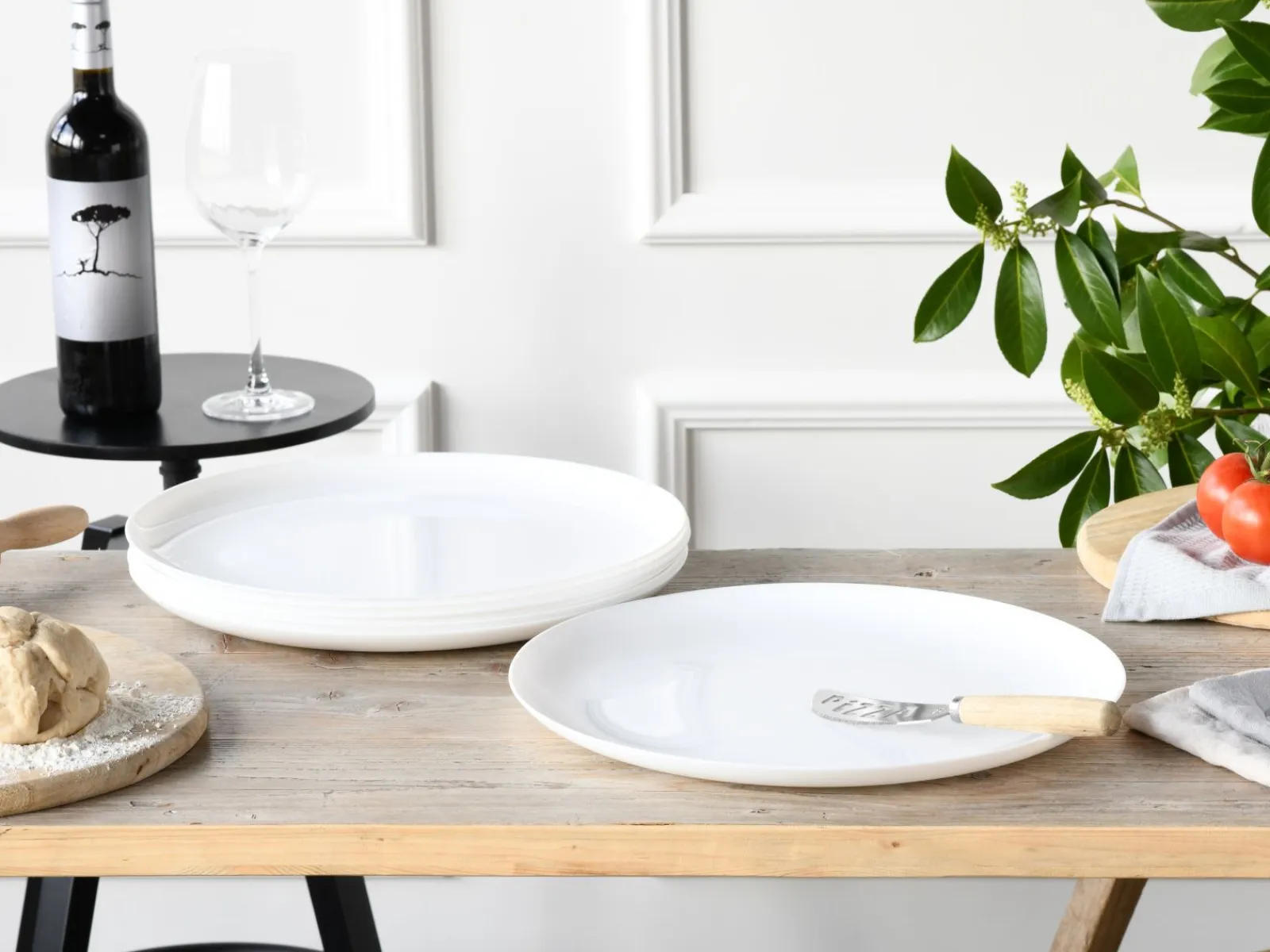 Creatable Pizza & Pasta|Italien Party - Pizzateller 6-tlg - Weiss