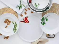 Creatable Geschirrset|Teller|Kräuter - Pizzateller 4-tlg - Chili