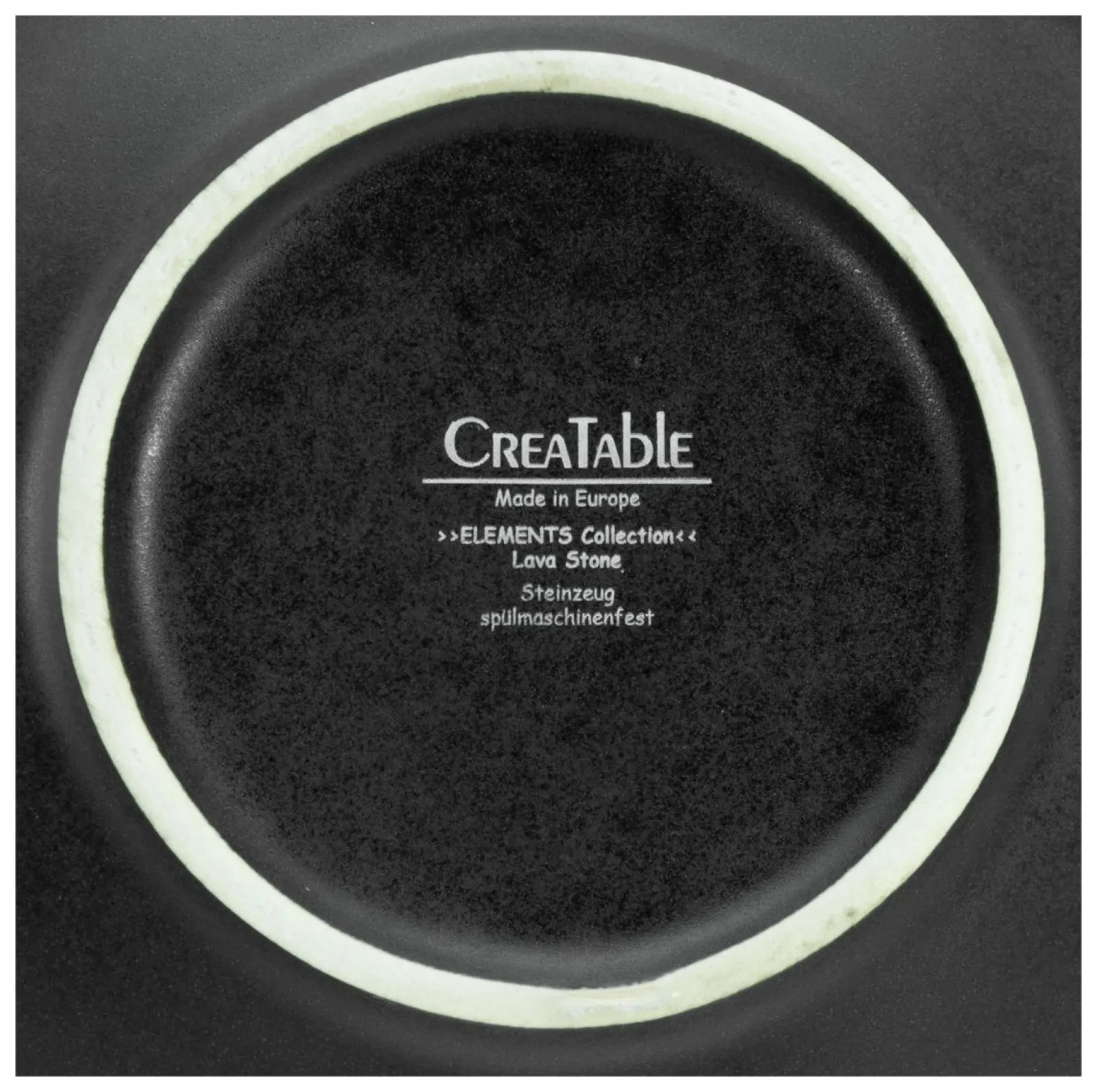 Creatable Pizza & Pasta|Geschirrset|Lava Stone - Pastateller 4-tlg - Schwarz