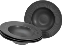 Creatable Pizza & Pasta|Geschirrset|Lava Stone - Pastateller 4-tlg - Schwarz