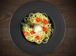 Creatable Pizza & Pasta|Geschirrset|Lava Stone - Pastateller 2-tlg - Schwarz