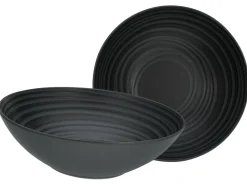 Creatable Geschirrset|Lava Stone - Salatschüssel 2-tlg - Schwarz
