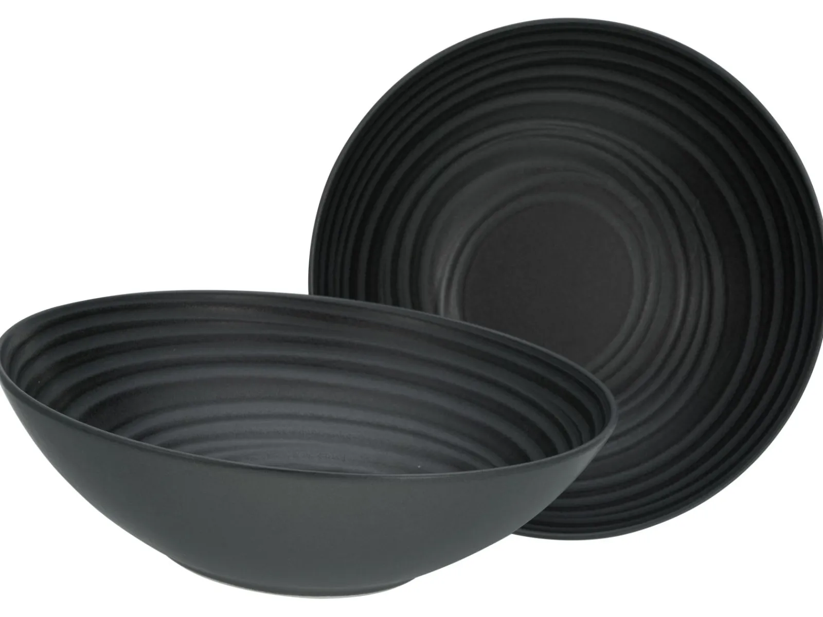 Creatable Geschirrset|Lava Stone - Salatschüssel 2-tlg - Schwarz