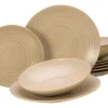 Creatable Geschirrset|Teller|Lava Stone - Tellerset 12-tlg, Lava Stone - Tafelservice 12-tlg - Schwarz
