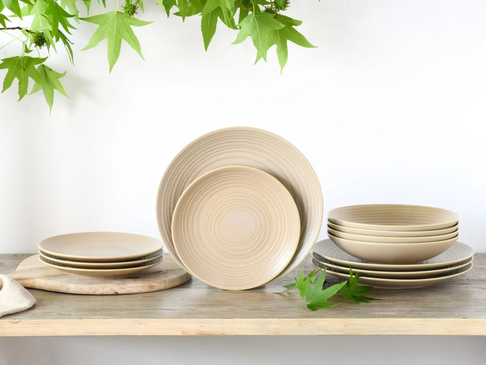 Creatable Geschirrset|Teller|Lava Stone - Tellerset 12-tlg, Lava Stone - Tafelservice 12-tlg - Schwarz