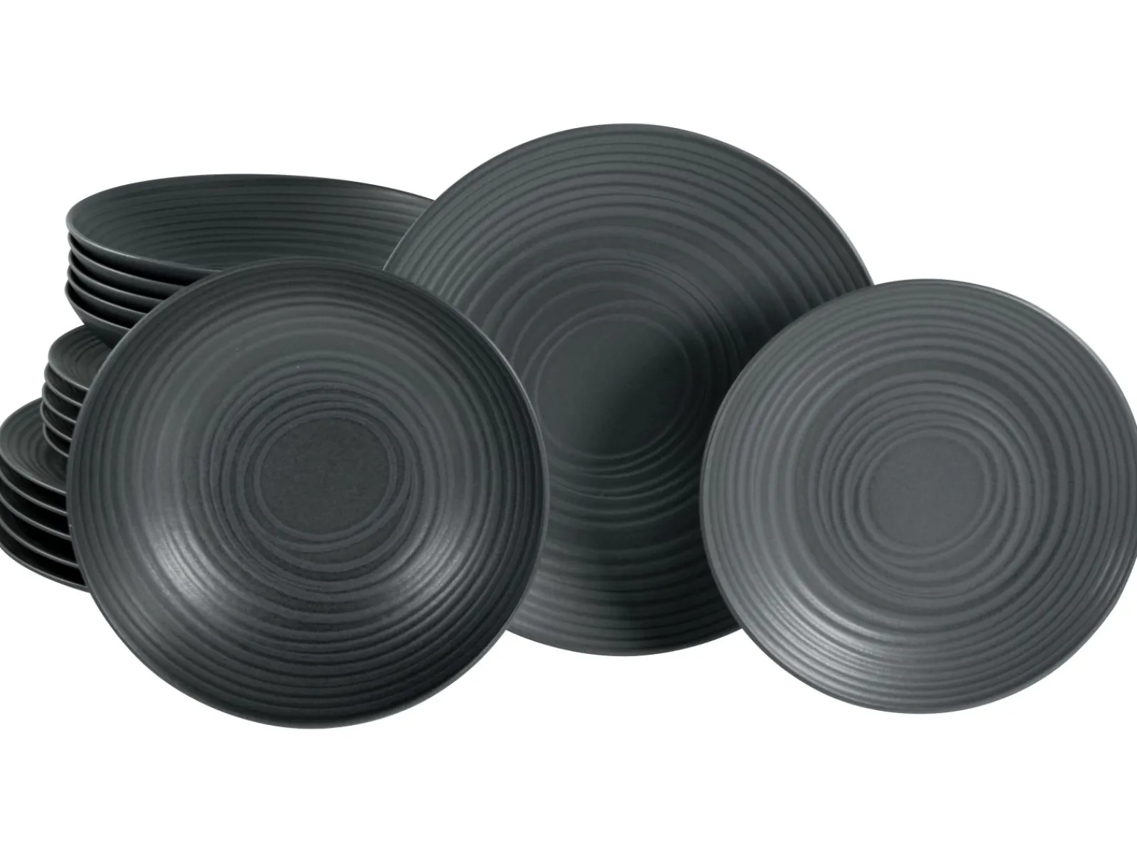Creatable Teller|Lava Stone - Tellerset 18-tlg - Schwarz