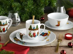 Creatable Geschirrset|Luna Black Line - Kombiservice 16-tlg, Luna - Kombiservice 16-tlg, Happy Birthday - Kombiservice 16-tlg - Happy Birthday