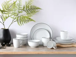 Creatable Geschirrset|Luna Black Line - Kombiservice 16-tlg, Luna - Kombiservice 16-tlg, Happy Birthday - Kombiservice 16-tlg - Happy Birthday