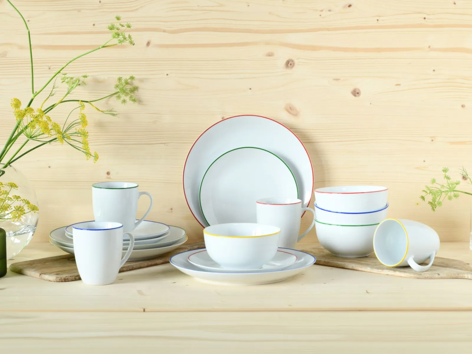 Creatable Geschirrset|Luna Color Line - Kombiservice 16-tlg, Luna - Kombiservice 16-tlg - Weiss