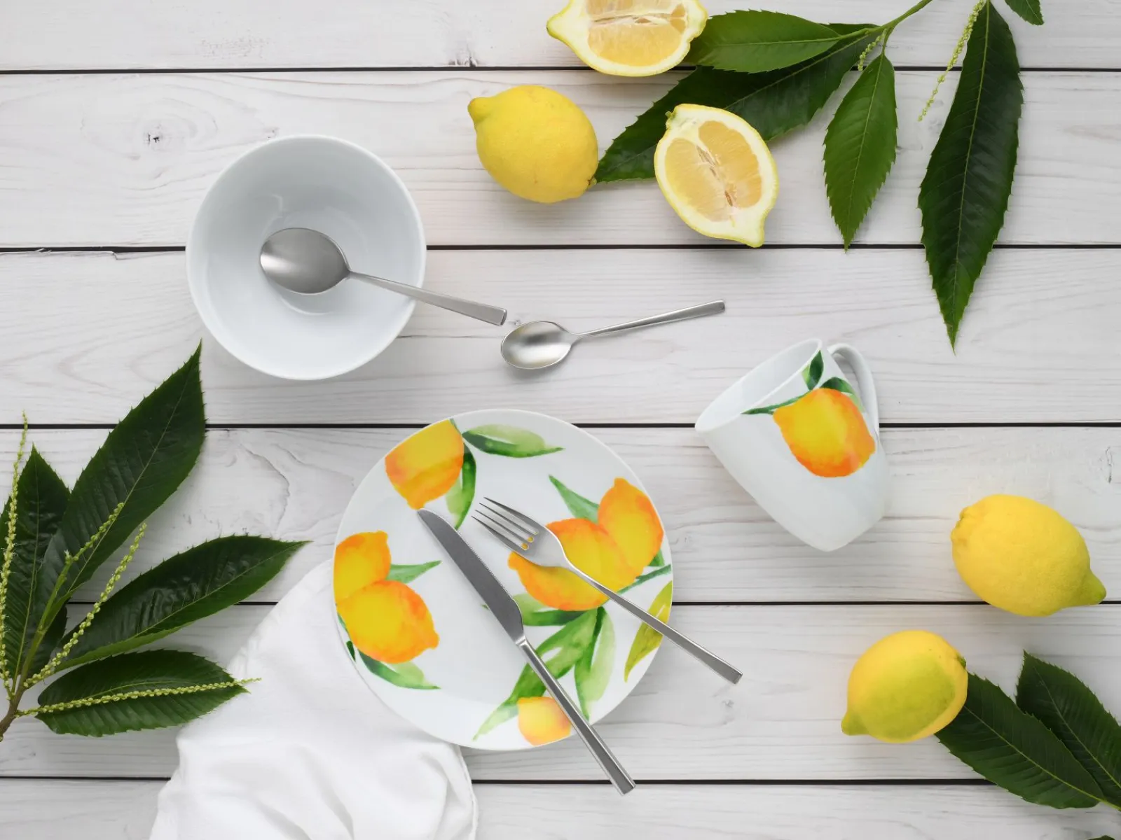 Creatable Geschirrset|Luna - Frühstücksset 18-tlg - Limoncello