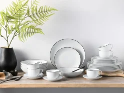 Creatable Geschirrset|Luna - Kombiservice 30-tlg, Luna Color Line - Kombiservice 30-tlg, Luna Black Line - Kombiservice 30-tlg - Color Line