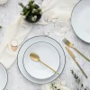 Creatable Geschirrset|Luna - Tellerset 18-tlg, Luna Black Line - Tellerset 18-tlg - Weiss