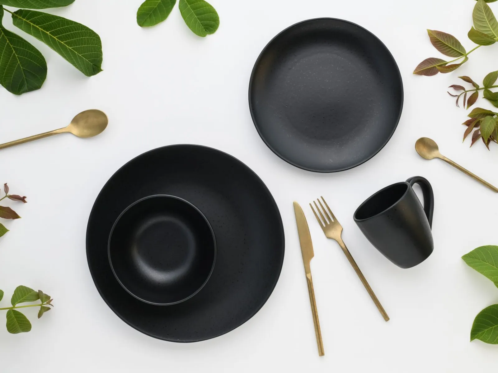 Creatable Geschirrset|Magic Black - Kombiset 8-tlg - Schwarz