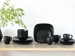 Creatable Geschirrset|Magic Black Square - Kombiset 16-tlg - Schwarz