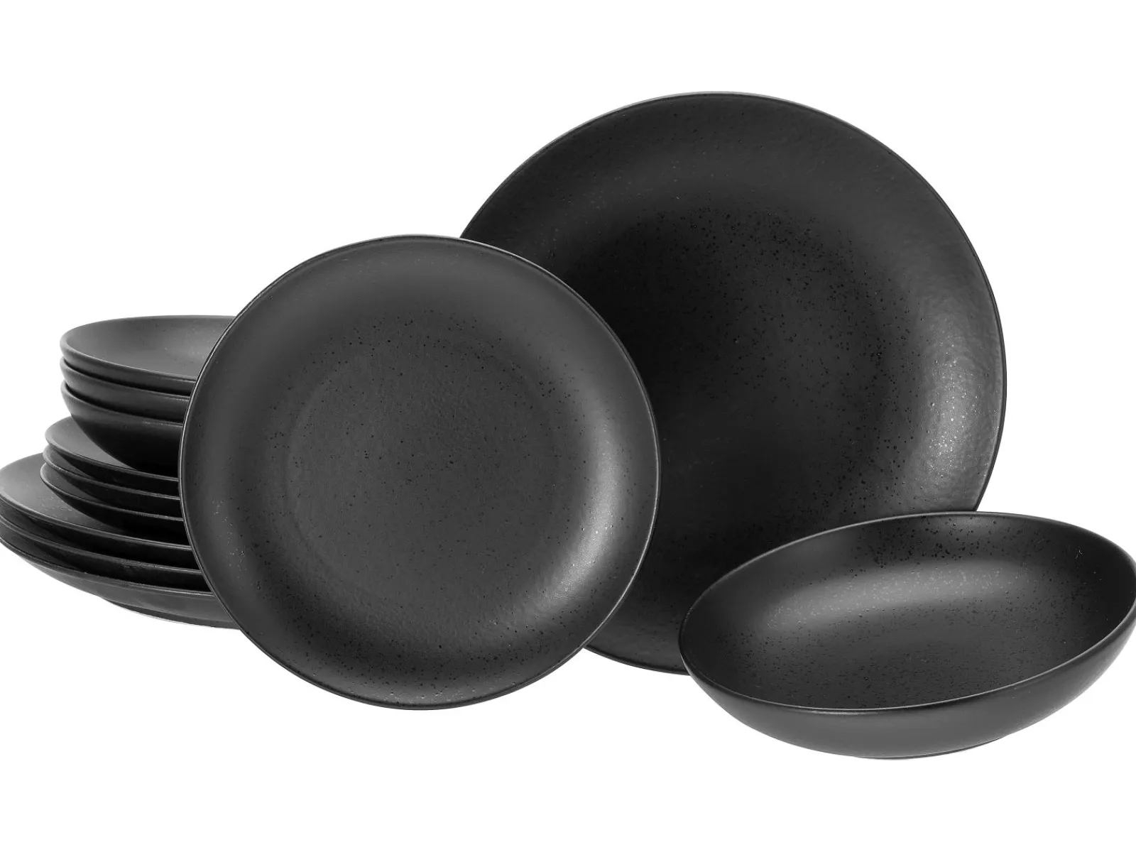 Creatable Geschirrset|Teller|Magic Black - Tellerset 12-tlg - Schwarz