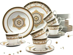 Creatable Geschirrset|Majestosa - Kombiservice 30tlg - Schwarz