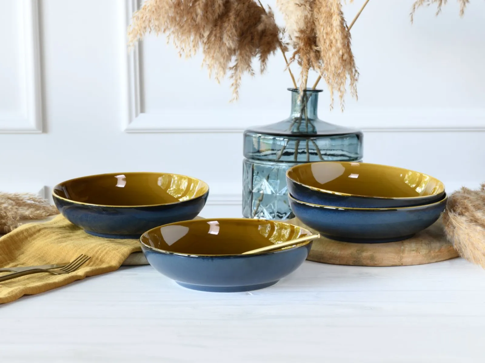 Creatable Bowls & Schüsseln|Geschirrset|Mallorca - Poke Bowl 4-tlg - Blau